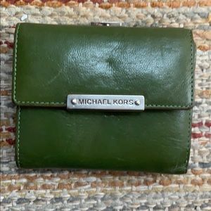 Green Michael Kors wallet